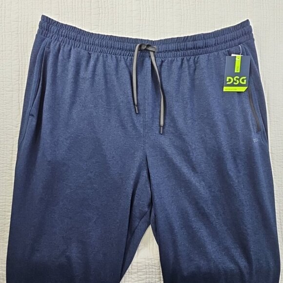 DSG Daily Jogger Men's 2XL Navy Blue Elastic Waist NEW Cuffed Hem NWT Zipper Pkt - Picture 5 of 16